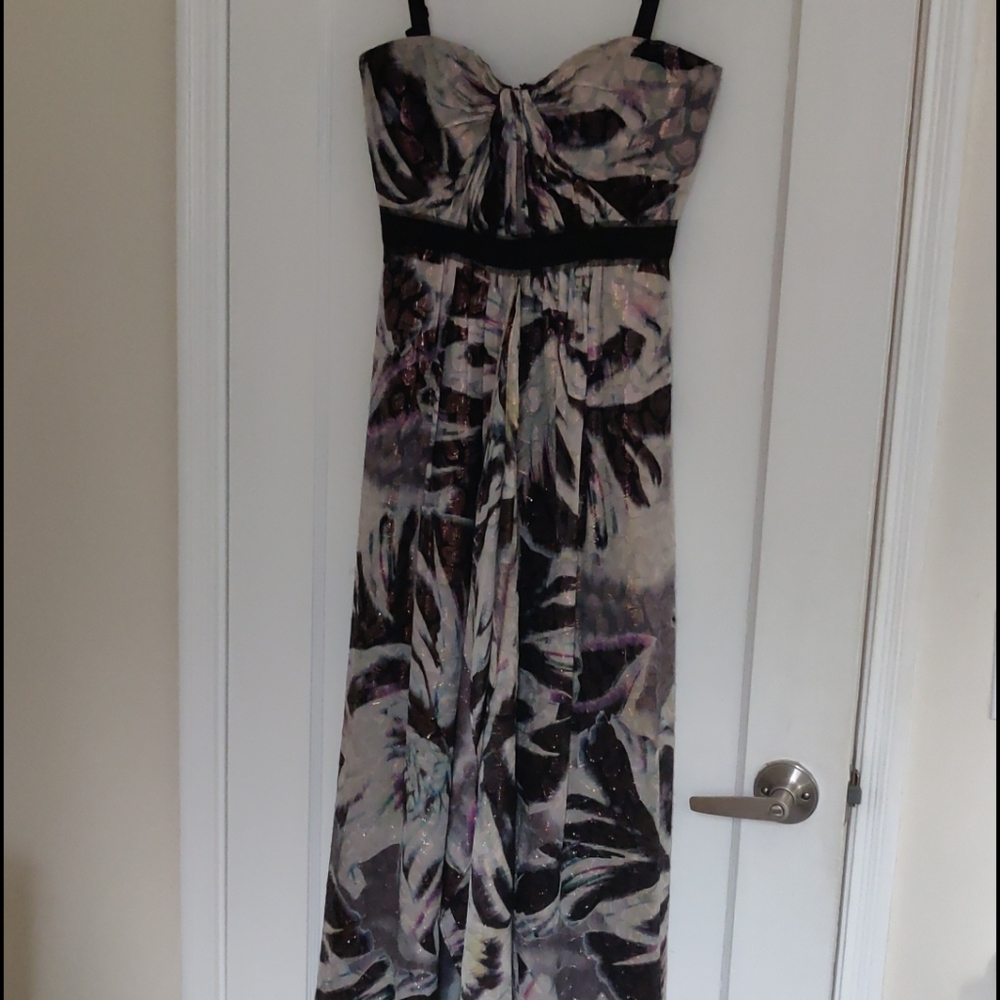 BCBG Max Aria Long colorful sparkle dress